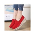 thumbnail image 4 of Woobling Chaussures Habillées pour Femmes Mocassins Confort à Enfiler Mocassin à Semelle Compensée Chaussures de Marche Légères Chaussures de Travail Compensées Rouge 11, 4 of 4