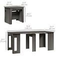 thumbnail image 3 of HOMCOM Table Pliable, Table à Manger Extensible Pouvant Accueillir jusqu'à 6 Personnes, 3 of 10