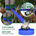 thumbnail image 5 of Dripex Ninja Warrior Obstacle Course for Kids - 2X60FT Slacklines with Most Complete Accessories for Kids, Climbing Rope Swing, Trapeze Swing, Ninja Wheel, Webbing Ladder Plus 1.2M Arm Trainer, 5 of 5