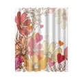 thumbnail image 2 of Rideau de Douche Imperméable Imprimé Stéréoscopique Tropical Jungle Botanique Feuille Fleur Saison Polyester Rideau de Douche avec Crochets, 2 of 6