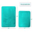 thumbnail image 3 of Set of 2 Large Clara Clark Bath Mat Bathroom Rug - Absorbent Memory Foam Bath Rugs - Non-Slip, Thick, Cozy Velvet Feel Microfiber Bathrug, Plush Shower, Toilet- Floor Bathmats Carpet - Teal - 20"x32", 3 of 6