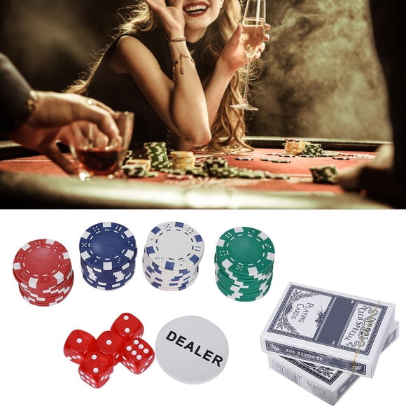 Khall Poker Chips Set,200PCS Poker Chips Game Set with Cards Dices Portable Aluminum Case for Kids Adults,Adult Game