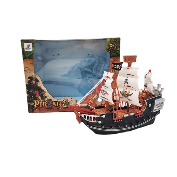 Pirate Ship Toy Model - Exquisite Design, Perfect for Collecting or Children's Play, Rich in Details, Inspires Imagination and Creativity.