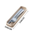 thumbnail image 2 of Reusable Utensils Set with Case Portable Utensils Travel Utensils with Case Spoon Chopsticks and Fork Three-Piece Tableware Set, 2 of 5