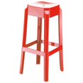 thumbnail image 1 of Compamia Fox 30" Polycarbonate Patio Bar Stool in Glossy Red, 1 of 4