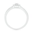 thumbnail image 3 of DGOLD Bague de Promesse Délicate en Argent Sterling avec Diamant Blanc Rond pour Femmes (1/6 cttw), 3 of 4