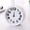 Blanc, variante sur Réveil de Voyage Compact Circulaire Portable Petite Horloge pour Lit - Mouvement à Quartz et Design Mignon pour Utilisation