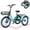 Cyan, variant on MOONCOOL TK1 Folding Electric Tricycle, 750W Motor 48V Foldable Ebike Electric Trike for Adults, 20" Fat Tire 3 Wheel Electric Bicycle with Front & Rear Baskets