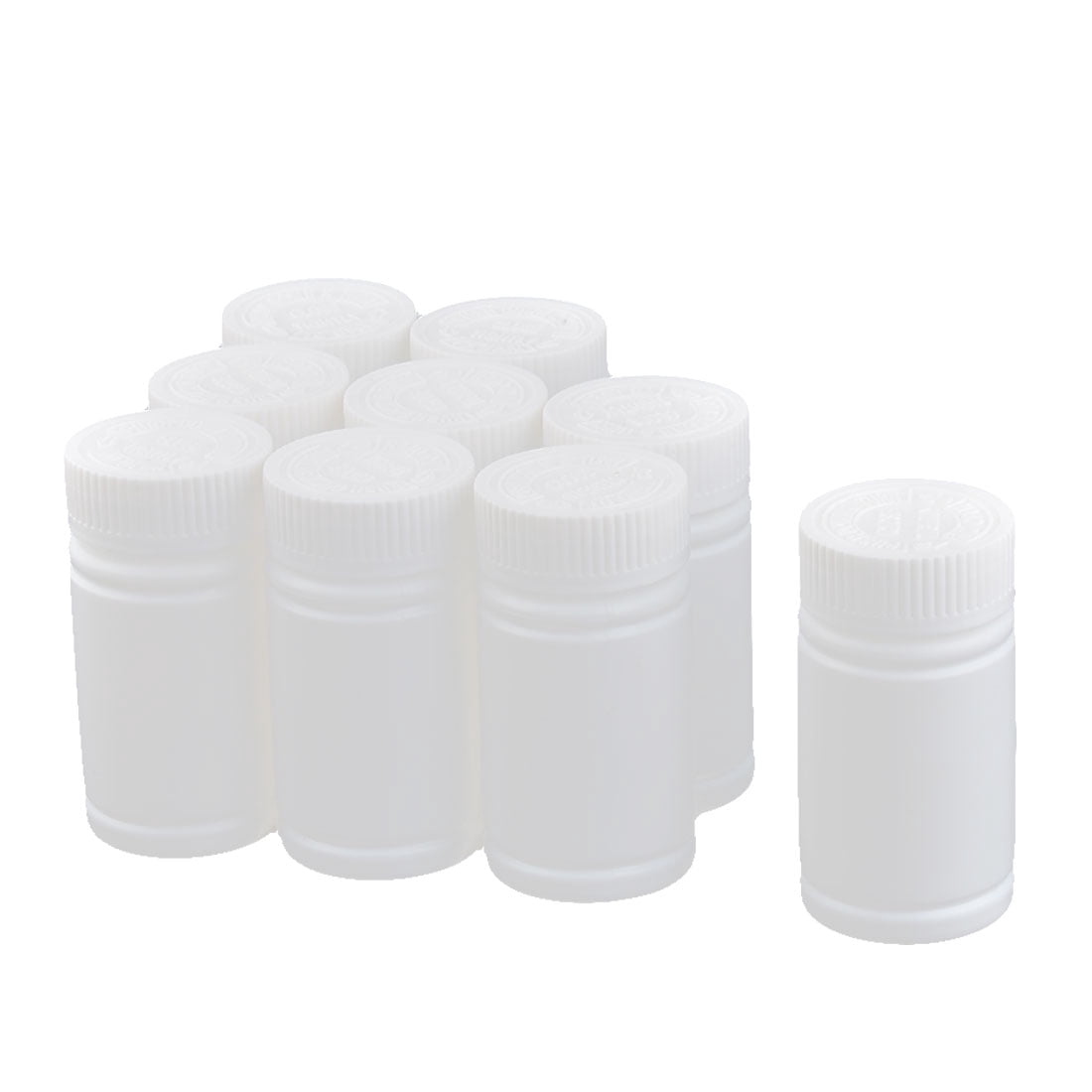 Unique Bargains Flacon de Rangement en Plastique pour Pilules, Médicaments, Réactifs Chimiques, 9 Pcs