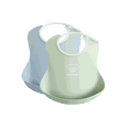 thumbnail image 1 of BabyBjorn Baby Bib 2-pack, Powder green/Powder blue, 1 of 5