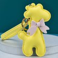 thumbnail image 3 of Baohd PU Key Chain Holder Cute Cartoon Home Door Keychain Portable Handbag Wallet Bag Hanging Decoration Pendant Keyring Woman Yellow, 3 of 8