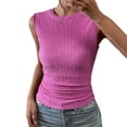 thumbnail image 1 of HNMKIU Débardeur Femme Mode Décontracté Sans Manches Haut Tricoté Débardeur Col Rond, 1 of 4
