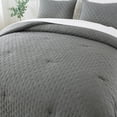 thumbnail image 3 of JML 3 Pieces Dark Gray Queen Comforter Set, Soft Microfiber Bedding Set With 1 Comforter and 2 Pillow Cases Suit for All Seasons, 3 of 8