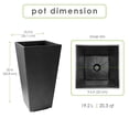 thumbnail image 5 of Tierra Verde 10" x 20" Sonata Rectangle Planter In Slate, Made from recycled materials, 5 of 5