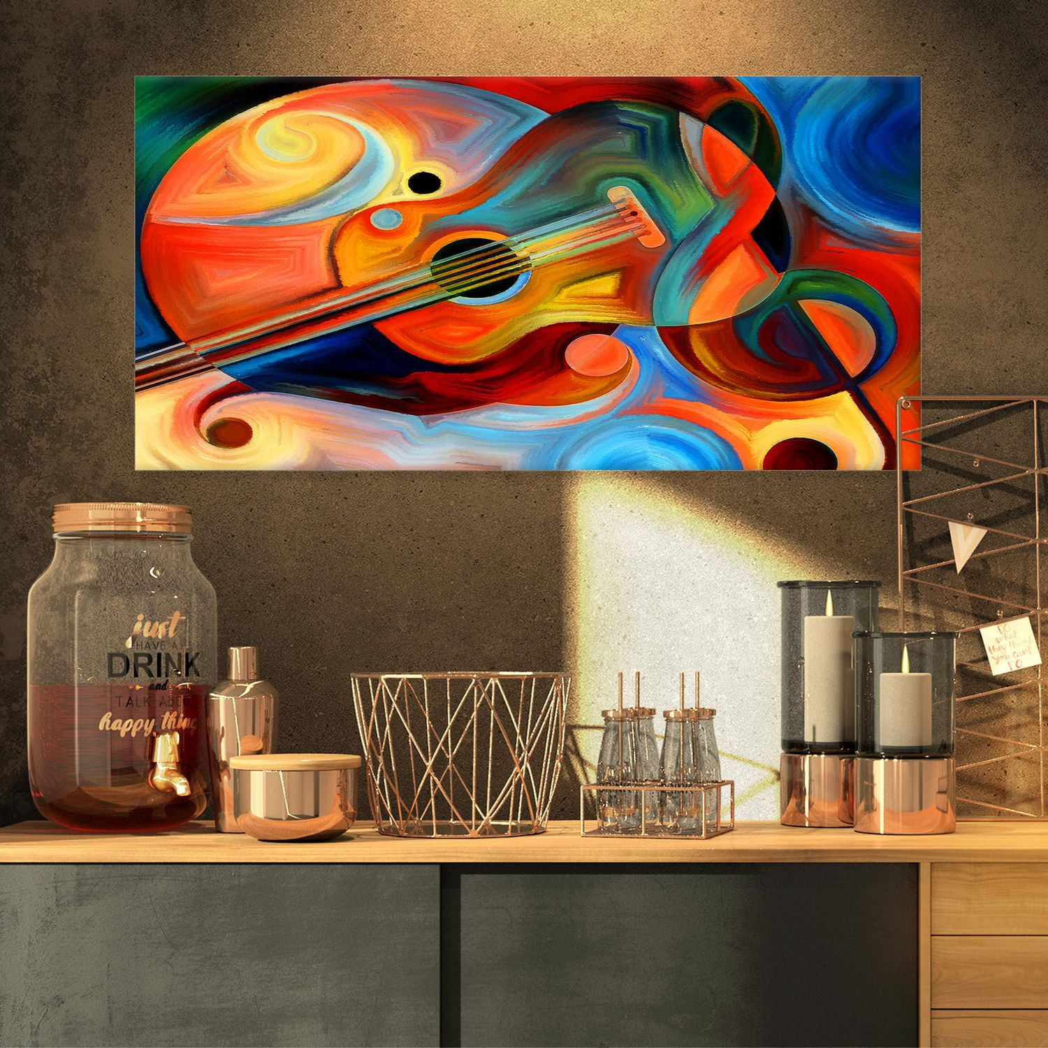Designart Musique et rythme Art mural sur toile
