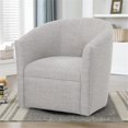 thumbnail image 2 of Comfort Pointe Fauteuil d'Appoint Pivotant en Tissu Polyester Beige Avoine de Mer Lynton, 2 of 7