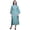 Turquoise Blue, variant on Bimba Oxford Blue Flower Leaves & Poppy Printed Crossover Robes Bridesmaid Getting Ready Shirt Dresses Bathrobes For Women S