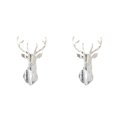 thumbnail image 1 of Decodeary Personalized Home Style With 3D Mirror Deer Wall Stickers Acrylic 3D Deer Head Mirror Wall Sticker Multifunctional silver XL 2Set, 1 of 6