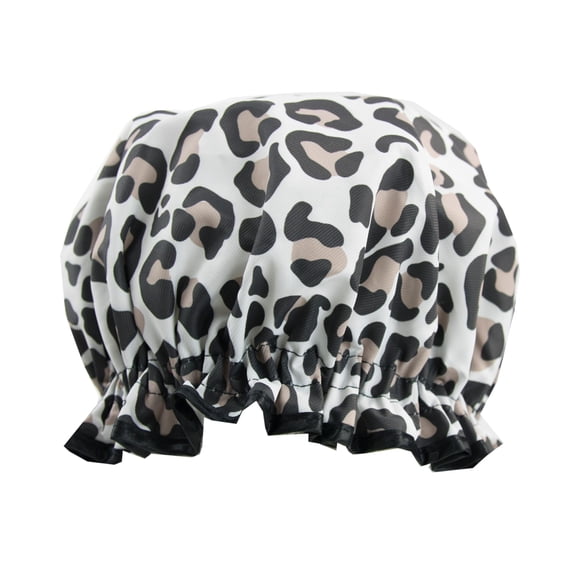 The Vintage Cosmetic Company 1PC Shower Cap, Leopard Print