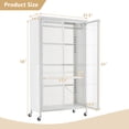 thumbnail image 3 of Costway Armoire de Rangement Armoire Mobile Garde-Robe avec Tringle et Tablette Ajustable, 3 of 10