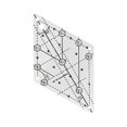 thumbnail image 3 of 60 Degrés Diamant Quilting Modèle Patchwork Couture Règle Clair pour Courtepointe Petit, 3 of 8