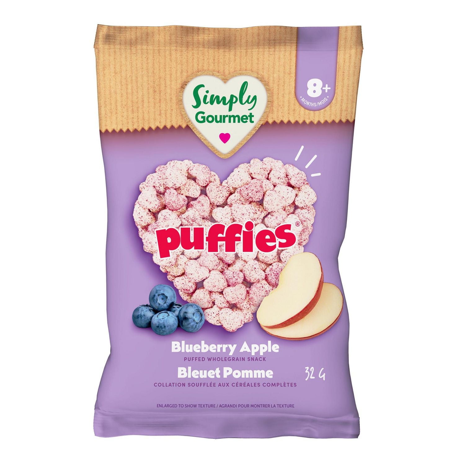 Baby Gourmet Simply Gourmet Puffies Blueberry Apple Baby Snack 4 Oz