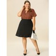 thumbnail image 3 of GRACE & GRANDEUR Women's Plus Size Floral Chiffon Flared Sleeve Blouses, 3 of 4