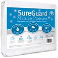 thumbnail image 1 of SureGuard King Size Mattress Protector - 100% Waterproof, Hypoallergenic - Premium Fitted Cotton Terry Cover White, 1 of 4