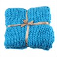 thumbnail image 1 of Chunky Knit Blanket Merino Wool Hand Made Throw Boho Bedroom Home Decor Giant Yarn, 1 of 1