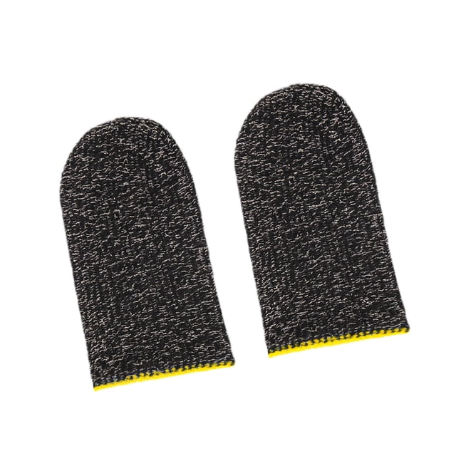 2pcs Gaming Screen Gloves Nylon Knitted Screen Gloves Sweatproof Game Game Gloves Sweatproof Elastic Game Controller Sleeves, Yellow