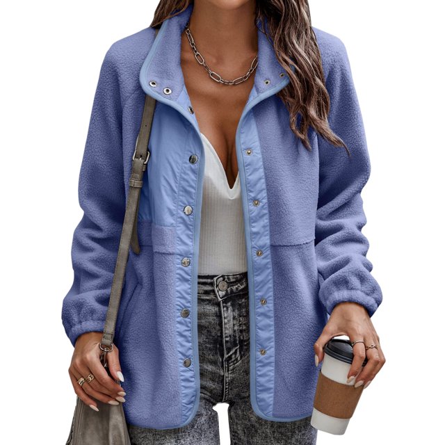 REDHOTYPE Veste à Boutons Manches Longues pour Femmes avec Poches