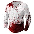 thumbnail image 1 of Pisexur Chandails en Molleton d'Halloween Col Rond Manches Longues Chemise Imprimé Graphique Amusant Chemises d'Halloween Mode Décontractée Chandail à Boutons Grande Taille Chandail en Molleton P-5TG, 1 of 4