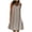 Beige, variant on Boho Dresses for Women 2025 Summer Casual Sleeveless Floral Pleated Tank Sundress Swing Elegant Crewneck Beach Midi Dress