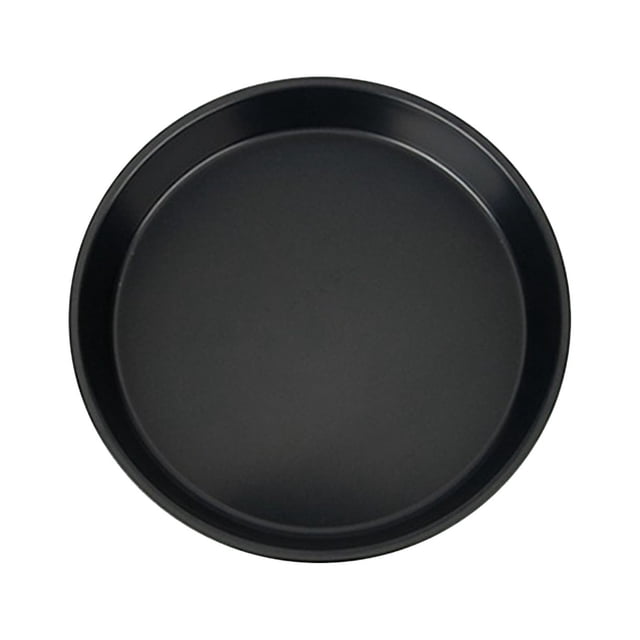 Fridja Pizza Pan Bakeware for Home Kitchen, Round Non-stick Pizza Tray for Baking Pizza Cake and Bread, Heat Proof & Reusable & Easy Clean, Oven & Freezer Safe, 8 Inch & Black