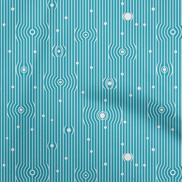 oneOone Tissu Velours Vert Sarcelle Foncé Rayures Tissu pour Robe Tissu Imprimé au Mètre 58 Pouces de Large