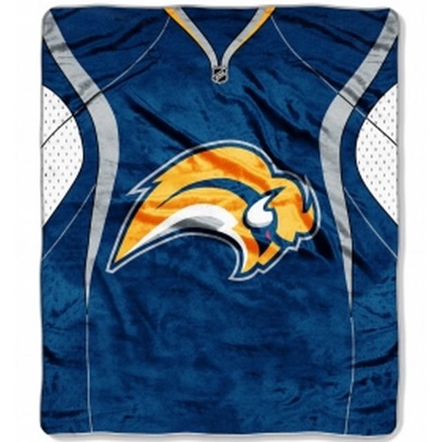 Buffalo Sabres Couverture Jetée en Raschel Peluche Royale 50"x60 Pouces - Motif Jersey