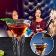 thumbnail image 1 of Agiferg -Octopus Cocktail Glass Transparent Jellyfish Whiskey Glass Juice Wine Champagne, 1 of 9