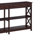 thumbnail image 4 of Convenience Concepts Oxford 60" 2 Drawer Console Table w/ Shelves, Espresso, 4 of 9