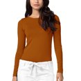 thumbnail image 1 of Adar T-shirt de sous-Couche à Manches Longues pour Femme, Caramel, TG, 1 of 7