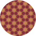 thumbnail image 1 of Ahgly Tapis Rond Lavable en Machine Intérieur Transitionnel Rouge Cramoisi, 6 Pieds Rond, 1 of 7