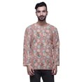 thumbnail image 1 of Atasi Printed Keyhole Nack Short Kurta Men ShirtWith Long Sleeves For Men, 1 of 1