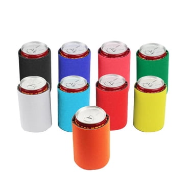 Manchon de Refroidisseur pour Canette de Bière Vierge, Manchon Souple Isolé pour Canette, Pliable, Fête, pour Soda, Bière, Bouteilles d'Eau, Jaune