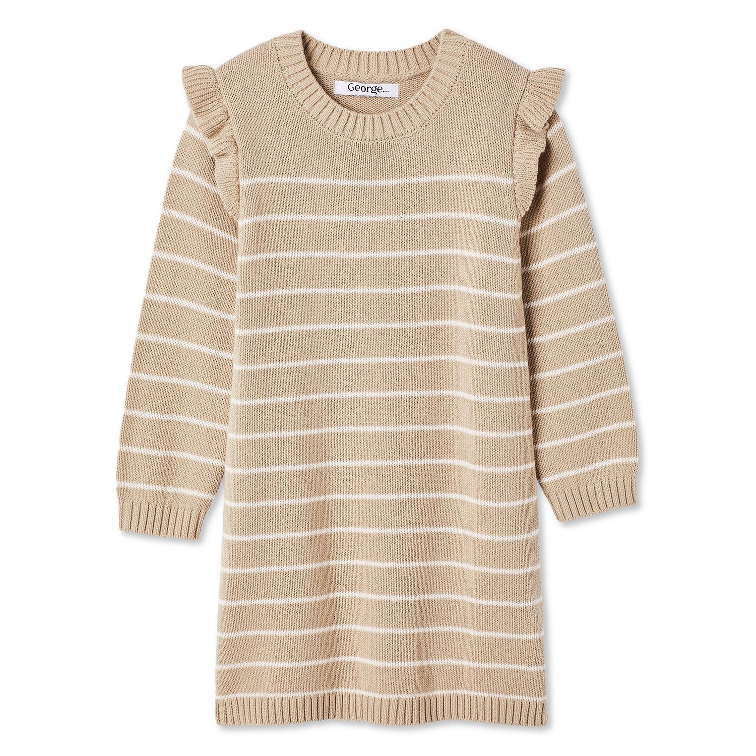 Robe chandail à rayures George pour petites filles