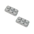 thumbnail image 1 of Oleegame 2PC Cookie Mold Washable Silicone Cake Cake Candy Chocolate Decorating Tray DIY Craft Project Gray, 1 of 8