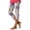 Purple, variant on lcziwo Women's Plus Size Soft Floral Capri Leggings, Multicolor, High Waisted, Tummy Control, Casual, Yoga, 2024 Summer