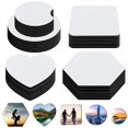 thumbnail image 4 of GUOOL 40 Pieces Sublimation Coaster Blanks Heat Transfer Blank Cup Mat Soft for Drinks, 4 of 9