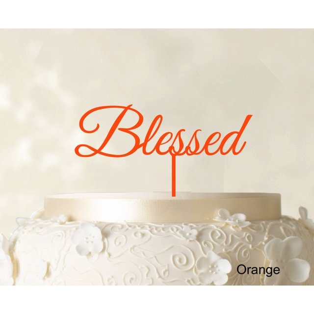 Décoration de Gâteau Personnalisée Monogramme, Décoration de Gâteau Orange, Option de Couleur Disponible, 5-7 Pouces de Large