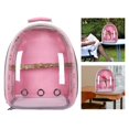 thumbnail image 1 of Langgg Bird Carrier Cage Shoulder Bag Pet Parrot Travel Clear Backpack Pink, 1 of 7