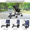 thumbnail image 3 of LIVINGbasics Universal Stroller Ride Board, 2-in-1 Stroller Board with Detachable Seat, 360° Steering Stroller Board Suitable for 3-6 Years Old Children Holds Up to 55lbs, 3 of 8