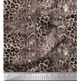thumbnail image 3 of Soimoi Pink Poly Georgette Fabric Leopard & Snake Animal Skin Print Sewing Fabric Yard 52 Inch Wide, 3 of 3